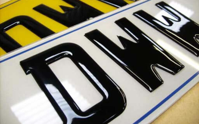 Domed Number Plates