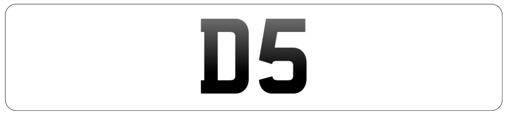 D5 number plate